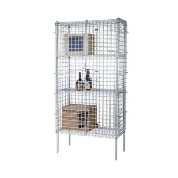 Focus Foodservice FocusFoodService FSEC186063 18 in. W x 60 in. L x 63 in. H Security Cage - Chrome FSEC186063 - main